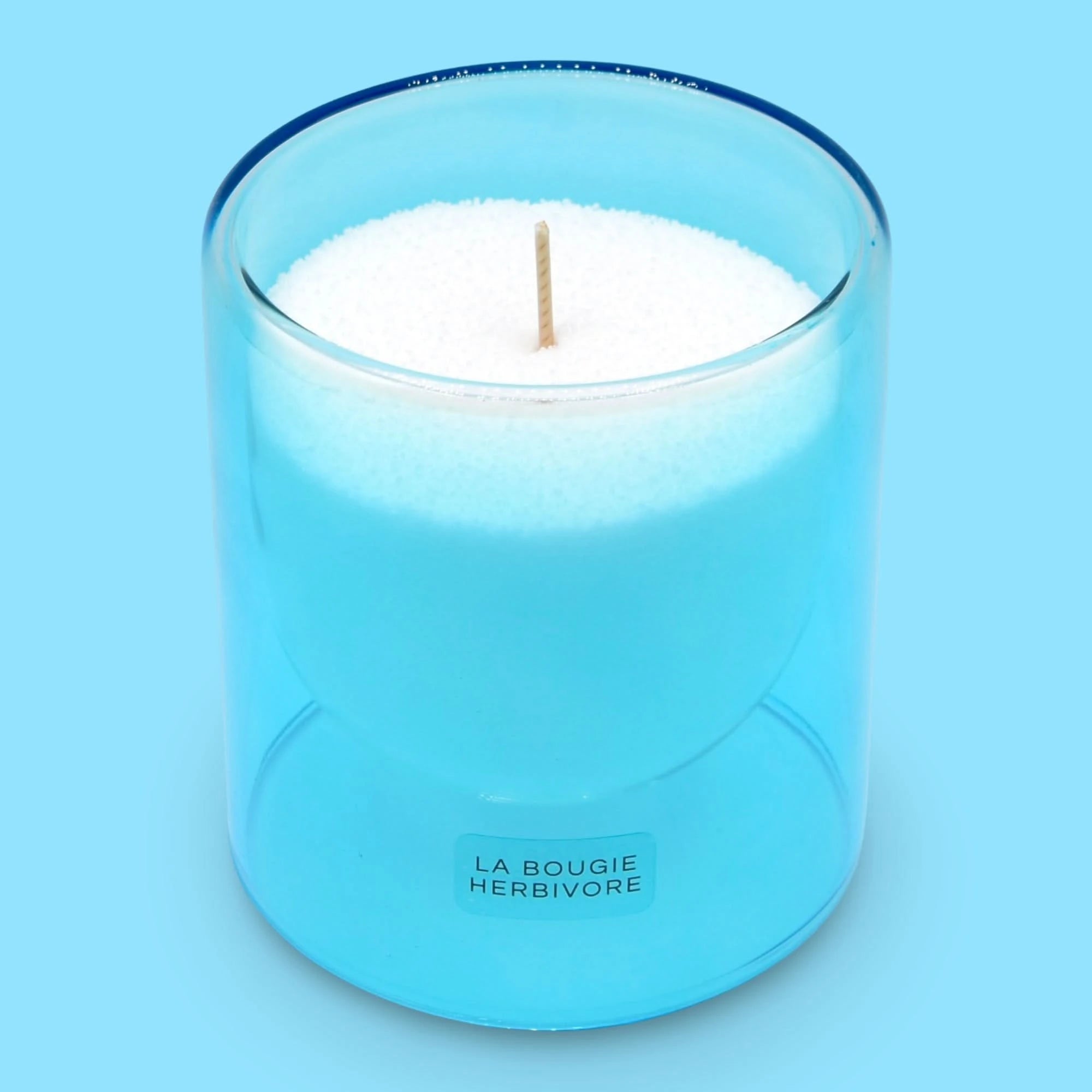 Pack Contenant à Bougie Goutte d'Eau "Bleu" + Recharge Bougie en Perles de Cire Végétale - 400g avec Mèches – Image 2
