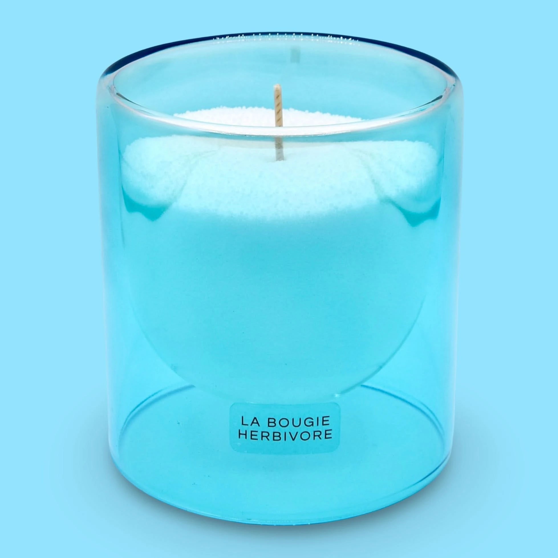 Pack Contenant à Bougie Goutte d'Eau "Bleu" + Recharge Bougie en Perles de Cire Végétale - 400g avec Mèches – Image 3