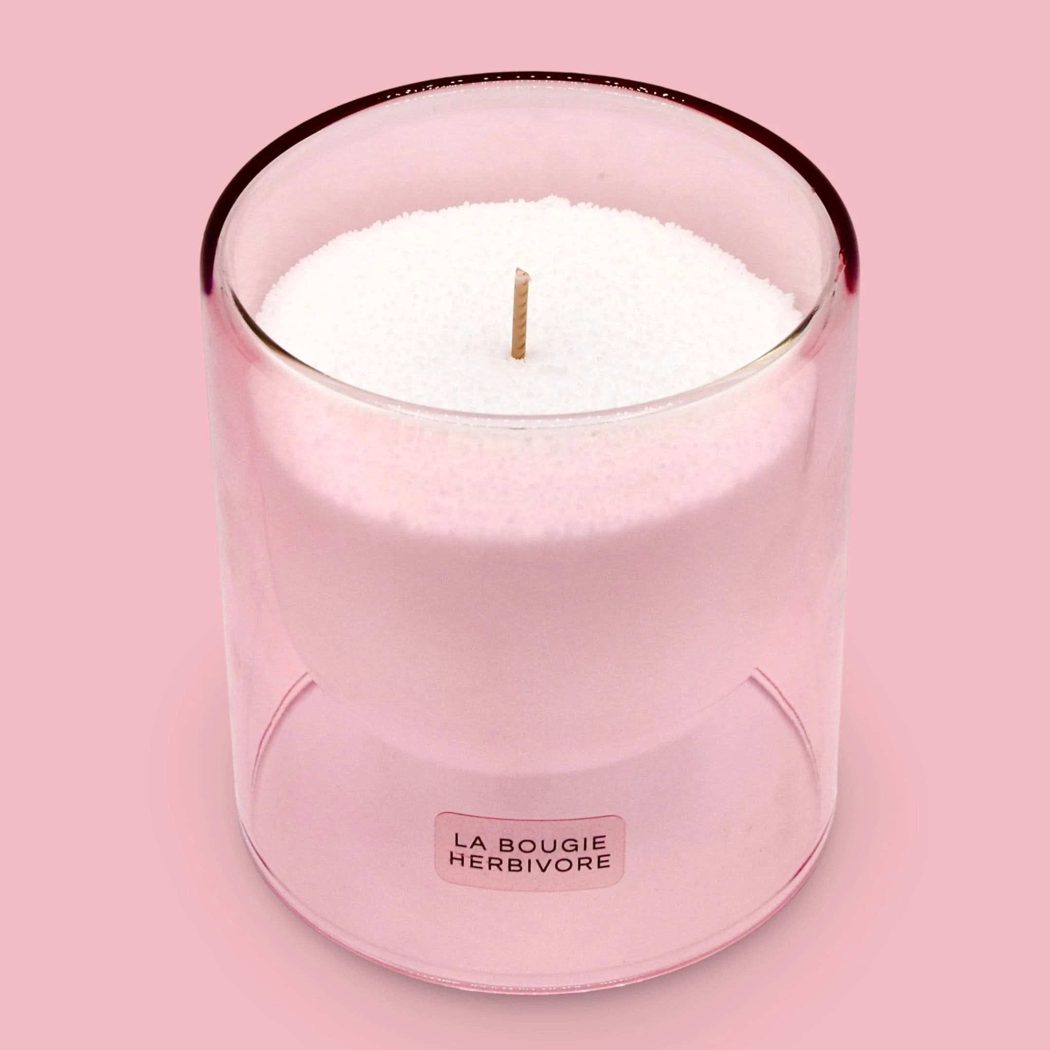 Pack Contenant à Bougie Goutte d'Eau "Rose" + Recharge Bougie en Perles de Cire Végétale - 400g avec Mèches – Image 2